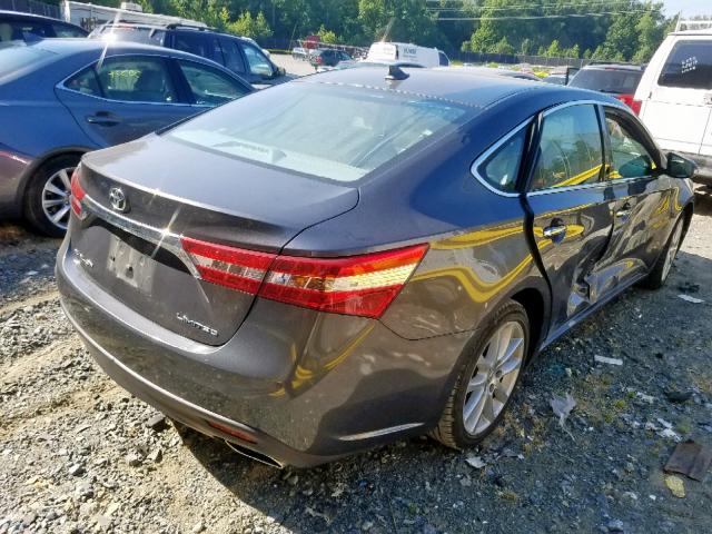 4T1BK1EB8DU053428 - 2013 TOYOTA AVALON BAS GRAY photo 4