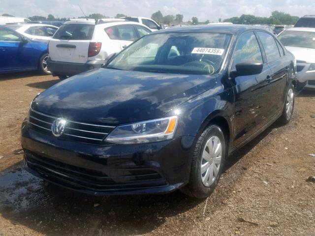 3VW2K7AJ7FM311303 - 2015 VOLKSWAGEN JETTA BASE BLACK photo 2