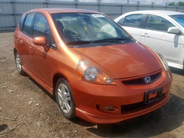 JHMGD38607S067045 - 2007 HONDA FIT S ORANGE photo 1