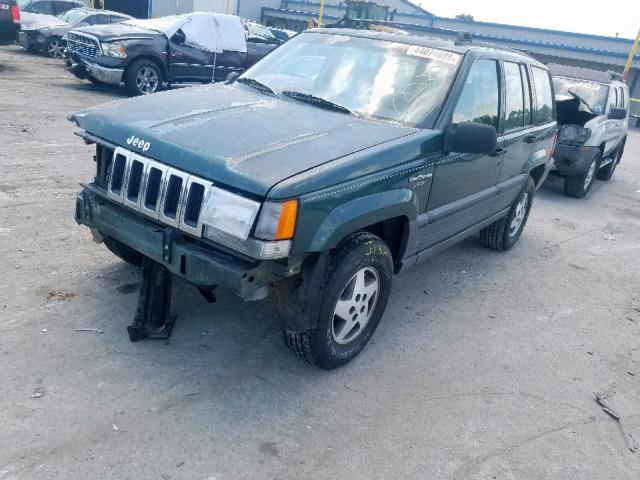 1J4GZ58Y6PC532738 - 1993 JEEP GRAND CHER GREEN photo 2