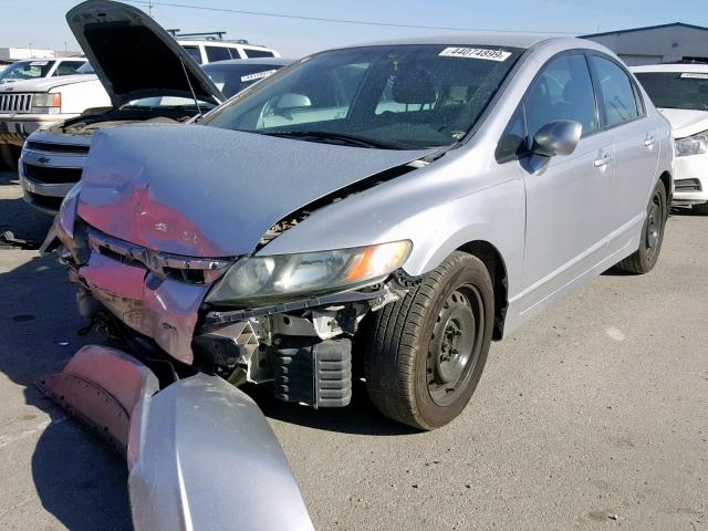 1HGFA16527L114477 - 2007 HONDA CIVIC LX SILVER photo 2