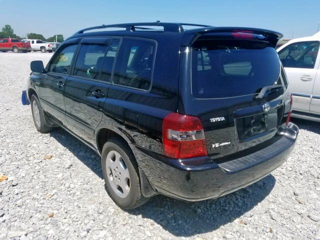 JTEEP21A540023523 - 2004 TOYOTA HIGHLANDER BLACK photo 3