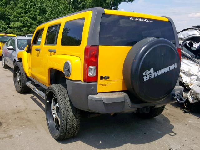 5GTDN136468293624 - 2006 HUMMER H3 YELLOW photo 3