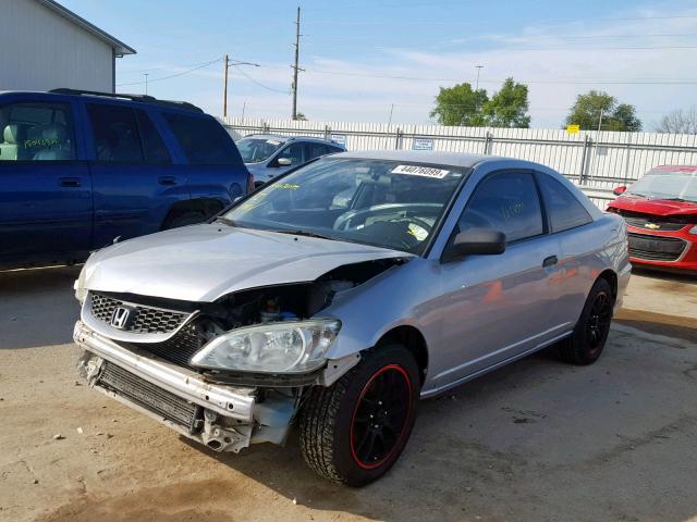 1HGEM21144L023848 - 2004 HONDA CIVIC DX V SILVER photo 2