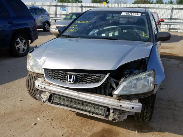 1HGEM21144L023848 - 2004 HONDA CIVIC DX V SILVER photo 9