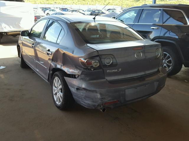 JM1BK323481824522 - 2008 MAZDA 3 S GRAY photo 3