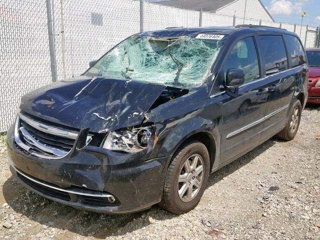 2C4RC1BG1CR207554 - 2012 CHRYSLER TOWN & COU BLACK photo 2