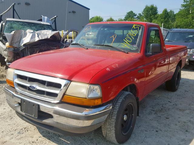 1FTYR10C0WPA28843 - 1998 FORD RANGER RED photo 2