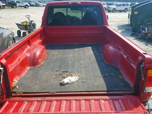 1FTYR10C0WPA28843 - 1998 FORD RANGER RED photo 6
