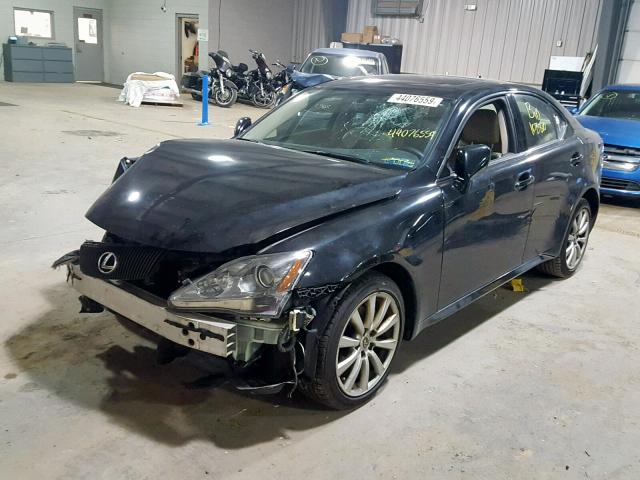 JTHCK262975009934 - 2007 LEXUS IS 250 BLACK photo 2