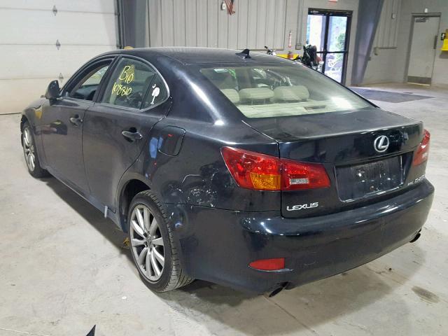 JTHCK262975009934 - 2007 LEXUS IS 250 BLACK photo 3