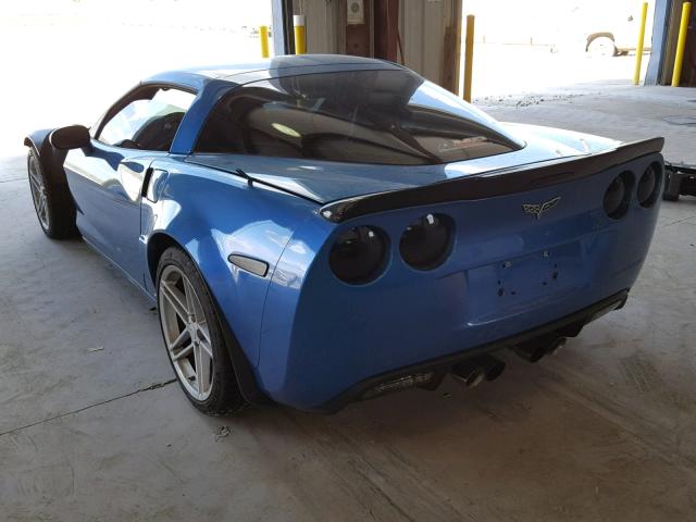 1G1YY25EX85114767 - 2008 CHEVROLET CORVETTE Z BLUE photo 3