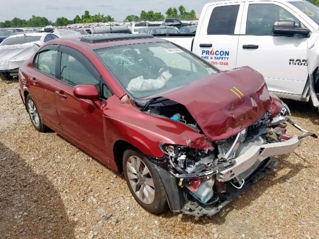 2HGFA1F9XAH528081 - 2010 HONDA CIVIC EXL BURGUNDY photo 1