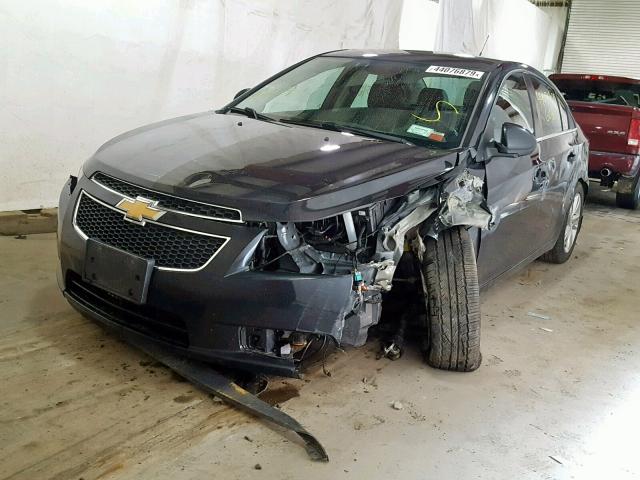 1G1P75SZ7E7279960 - 2014 CHEVROLET CRUZE BLACK photo 2