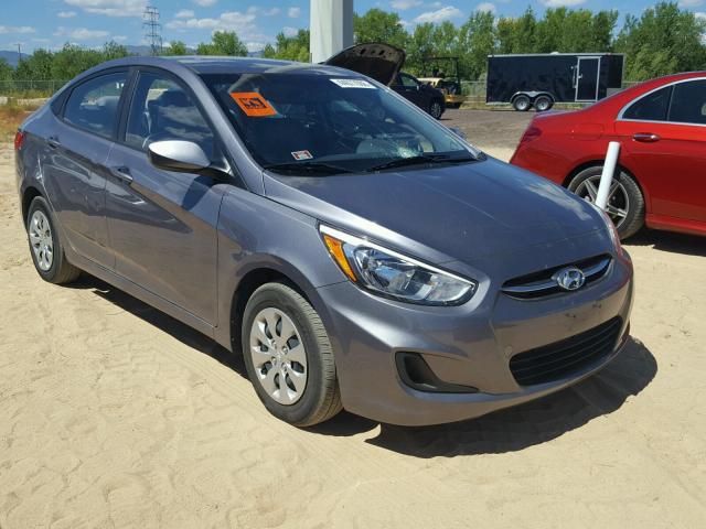 KMHCT4AE0GU117615 - 2016 HYUNDAI ACCENT SE GRAY photo 1