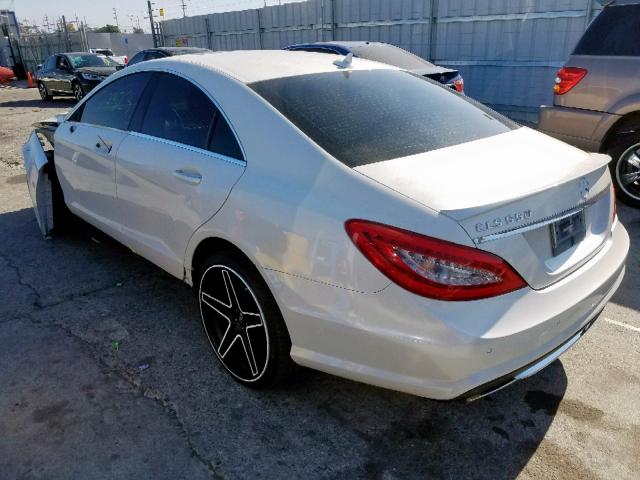 WDDLJ7DB5CA048421 - 2012 MERCEDES-BENZ CLS 550 WHITE photo 3