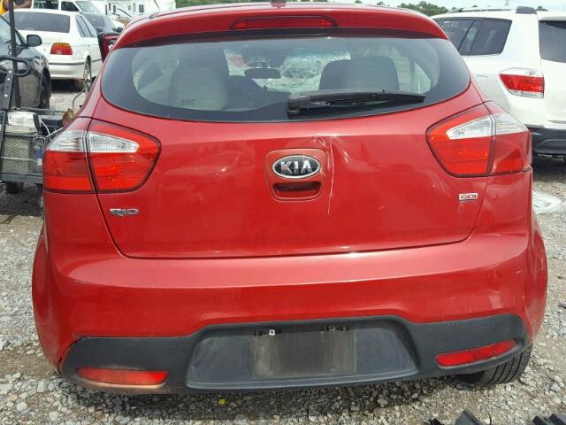 KNADM5A37C6040196 - 2012 KIA RIO LX RED photo 9