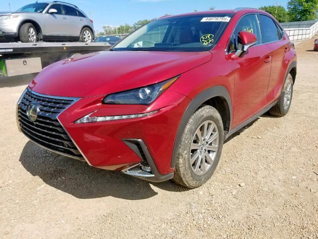 JTJBARBZ7K2193046 - 2019 LEXUS NX 300 BURGUNDY photo 2