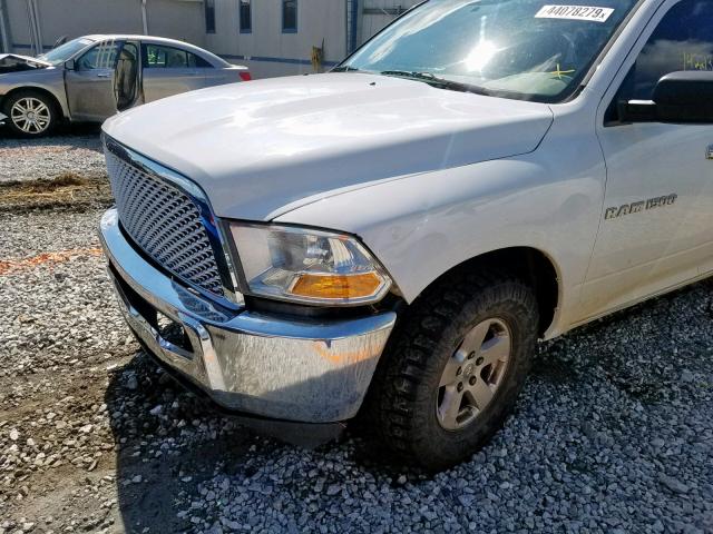 1C6RD7GP4CS220409 - 2012 DODGE RAM 1500 S WHITE photo 9