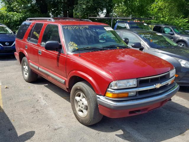 1GNDT13W9YK220789 - 2000 CHEVROLET BLAZER RED photo 1