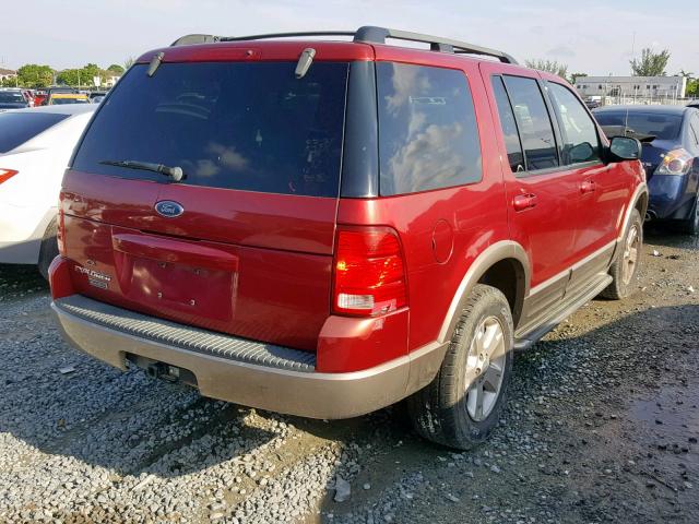 1FMZU64K23UC60743 - 2003 FORD EXPLORER E RED photo 4