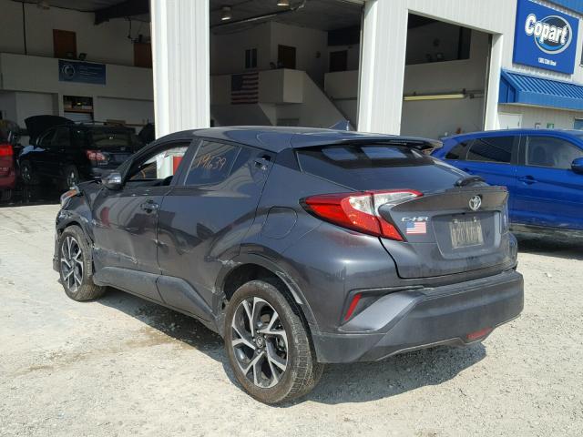 NMTKHMBX2JR016183 - 2018 TOYOTA C-HR XLE GRAY photo 3