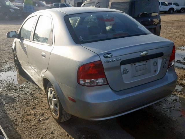 KL1TJ526X4B219302 - 2004 CHEVROLET AVEO LS GRAY photo 3