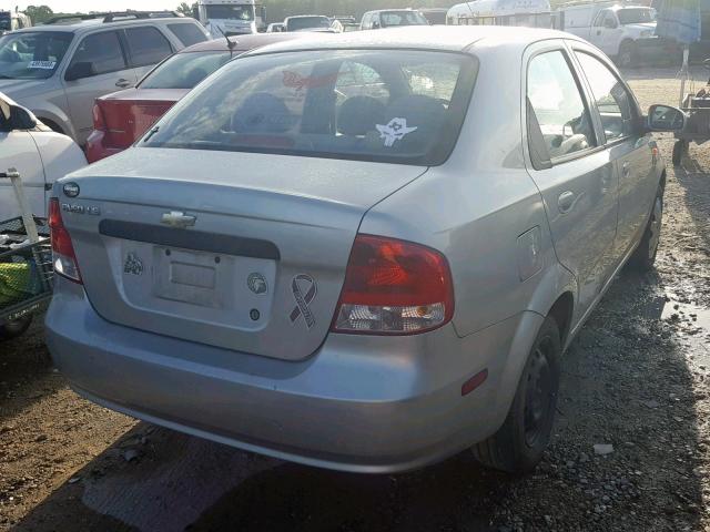 KL1TJ526X4B219302 - 2004 CHEVROLET AVEO LS GRAY photo 4