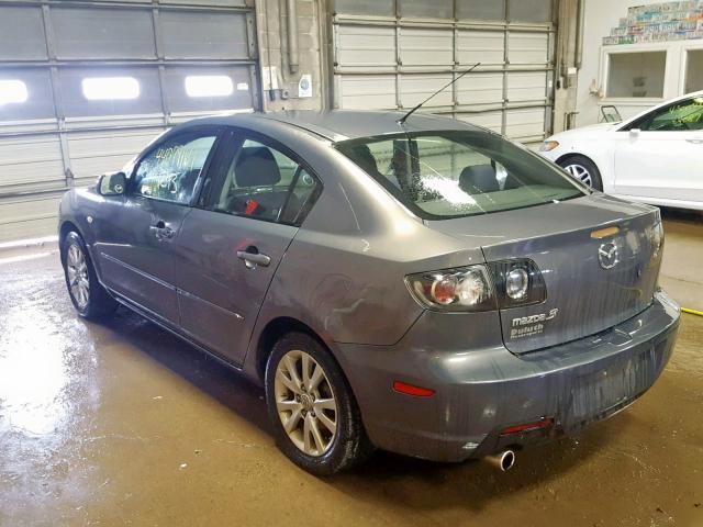 JM1BK32F871704764 - 2007 MAZDA 3 I GRAY photo 3