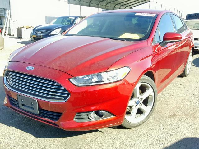 3FA6P0G79GR206877 - 2016 FORD FUSION S RED photo 2