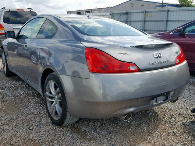 JNKCV64F19M652355 - 2009 INFINITI G37 GRAY photo 3