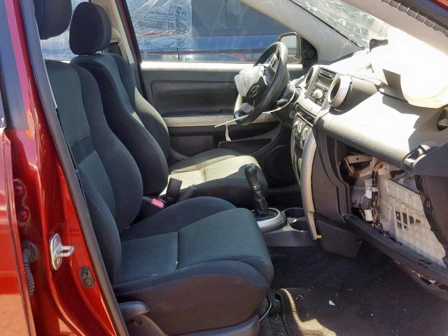 JTKKT624760138669 - 2006 TOYOTA SCION XA RED photo 5