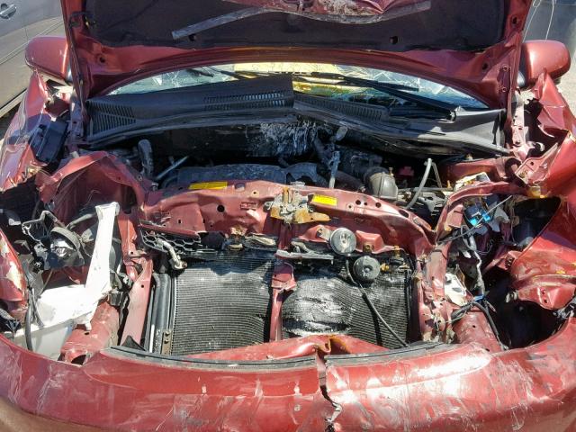 JTKKT624760138669 - 2006 TOYOTA SCION XA RED photo 7