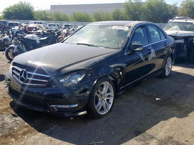 WDDGF4HB0EA932183 - 2014 MERCEDES-BENZ C 250 BLACK photo 2