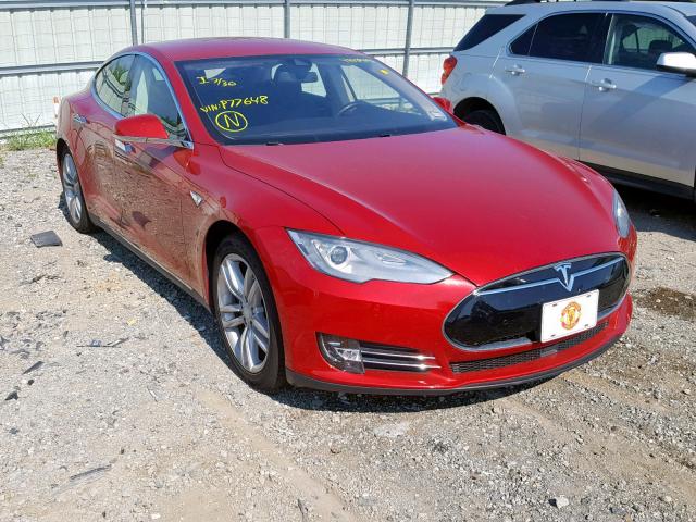 5YJSA1H26FFP77648 - 2015 TESLA MODEL S 85 RED photo 1