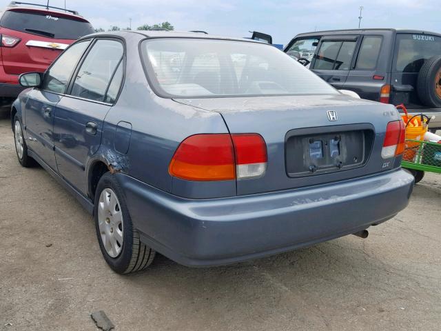 1HGEJ6621WL008051 - 1998 HONDA CIVIC DX BLUE photo 3