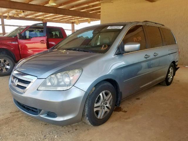 5FNRL38776B123502 - 2006 HONDA ODYSSEY EX BLUE photo 2