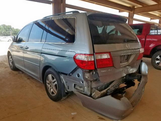 5FNRL38776B123502 - 2006 HONDA ODYSSEY EX BLUE photo 3