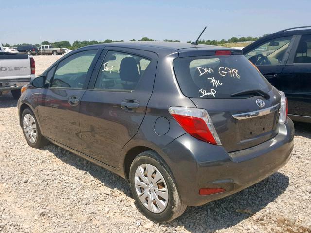 VNKKTUD36EA005580 - 2014 TOYOTA YARIS CHARCOAL photo 3