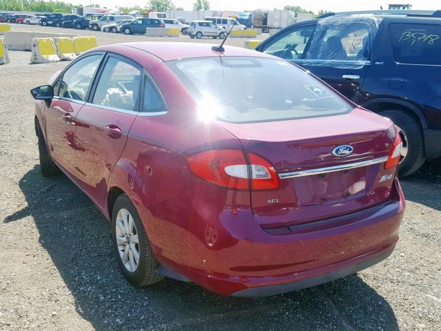 3FADP4CJ2BM179978 - 2011 FORD FIESTA SEL MAROON photo 3