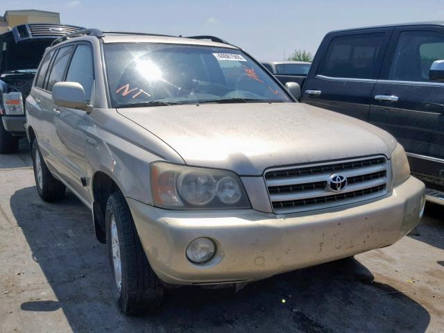 JTEHF21AX10024713 - 2001 TOYOTA HIGHLANDER GOLD photo 1