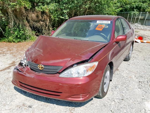 4T1BE32K24U289113 - 2004 TOYOTA CAMRY LE RED photo 2
