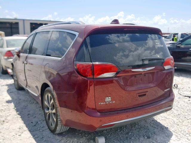 2C4RC1GG4JR132144 - 2018 CHRYSLER PACIFICA L MAROON photo 3