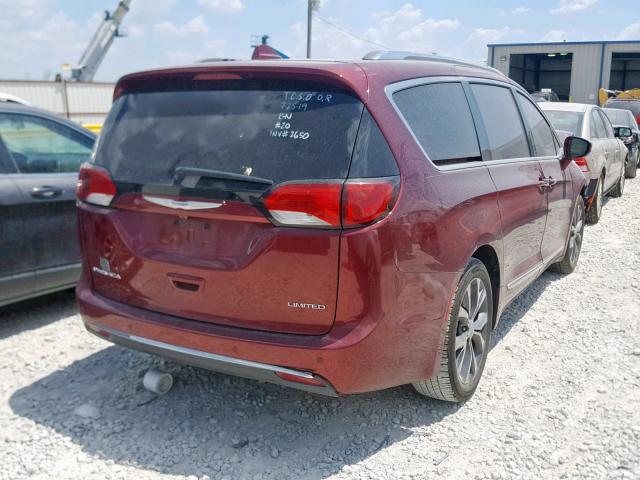 2C4RC1GG4JR132144 - 2018 CHRYSLER PACIFICA L MAROON photo 4