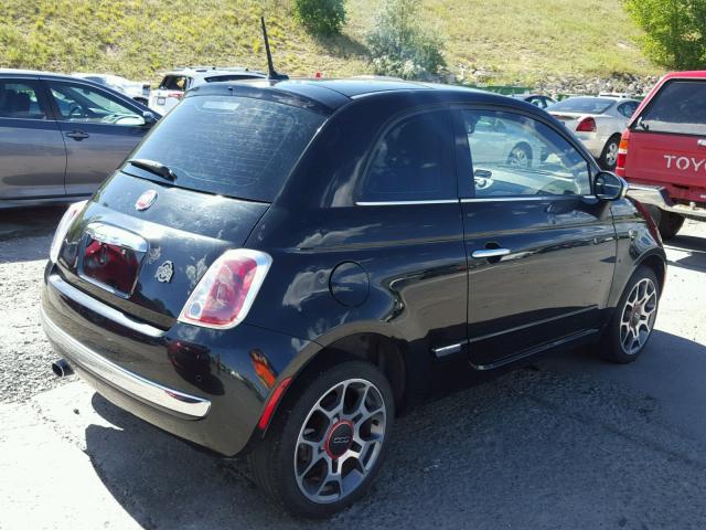 3C3CFFCR3CT106611 - 2012 FIAT 500 LOUNGE BLACK photo 4