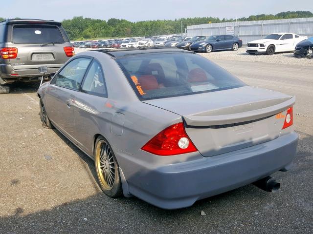 1HGEM22134L078337 - 2004 HONDA CIVIC DX V GRAY photo 3