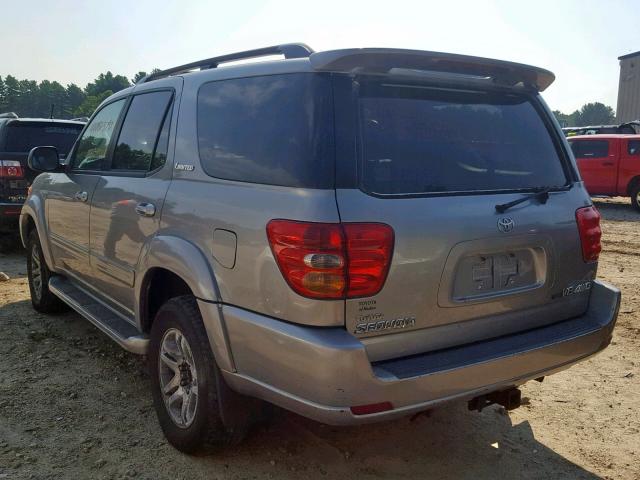 5TDBT48A84S215973 - 2004 TOYOTA SEQUOIA LI GRAY photo 3