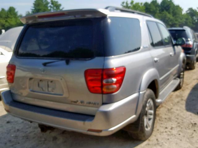 5TDBT48A84S215973 - 2004 TOYOTA SEQUOIA LI GRAY photo 4