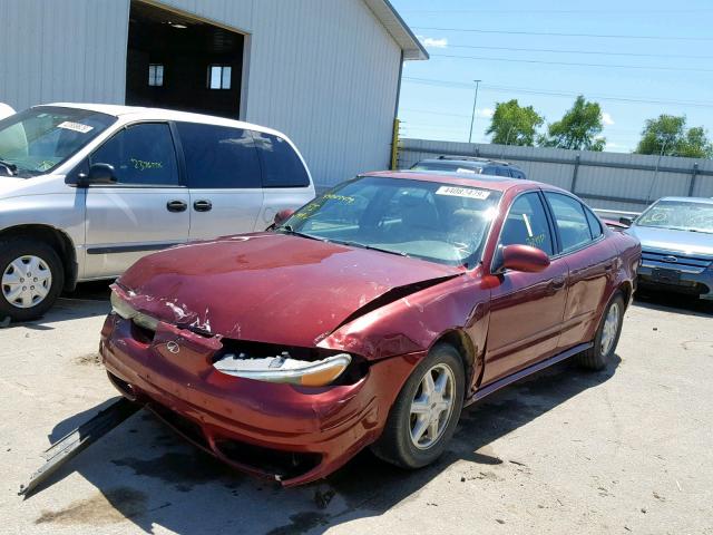 1G3NF52E11C208124 - 2001 OLDSMOBILE ALERO GLS 栗色 照片 2