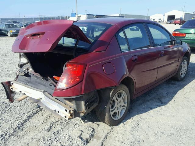 1G8AZ52F54Z144647 - 2004 SATURN ION LEVEL MAROON photo 4